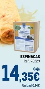 Oferta de Espinacas por 14,35€ en Makro