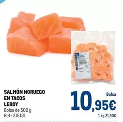 Oferta de Leroy - Salmón Noruego En Tacos por 10,95€ en Makro