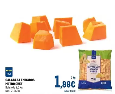Oferta de Chef - Calabaza En Dados por 1,88€ en Makro