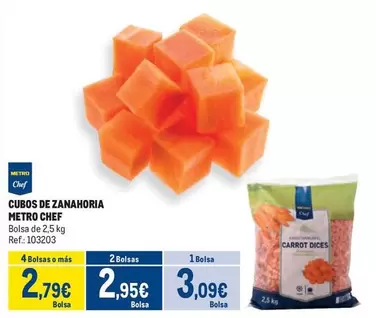 Oferta de Chef - Cubos De Zanahoria por 3,09€ en Makro