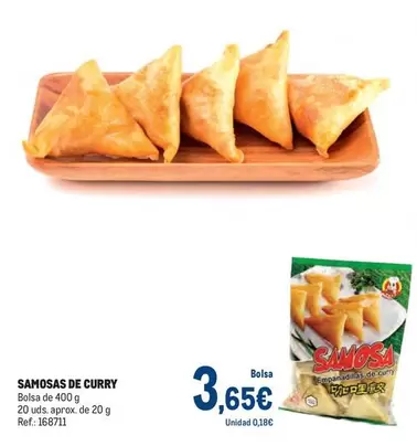 Oferta de Samosas De Curry por 3,65€ en Makro