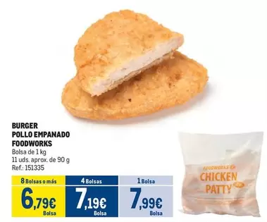 Oferta de Foodworks - Burger Pollo Empanado por 7,99€ en Makro