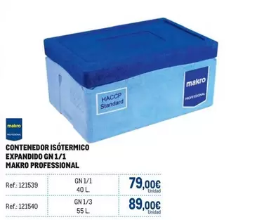 Oferta de Makro - Contendor Isotermico Expandido Gn 1/1 Professional por 79€ en Makro
