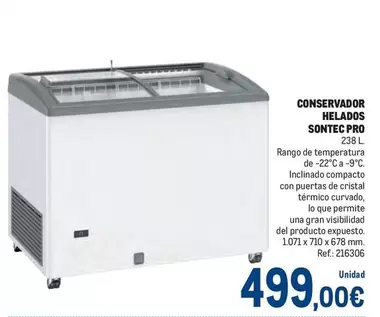 Oferta de Sontec - Conservador Helados por 499€ en Makro