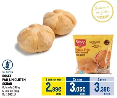 Oferta de Schär - Roset Pan Sin Gluten por 3,39€ en Makro