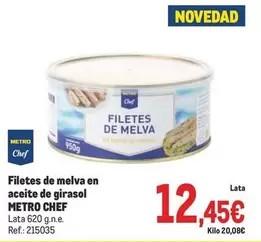 Oferta de Chef - Filetes De Melva En Aceite De Girasol por 12,45€ en Makro