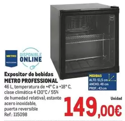 Oferta de Metro Professional - Professional Expositor De Bebidas por 149€ en Makro