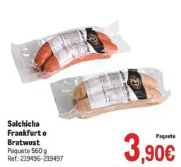 Oferta de Frankfurt - Salchicha  O Bratwust por 3,9€ en Makro