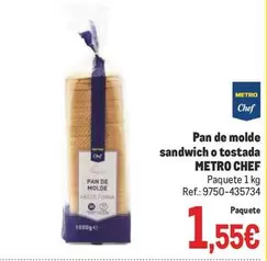 Oferta de Chef - Pan De Molde Sandwich O Tostada por 1,55€ en Makro