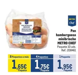 Oferta de Chef - Pan Hamburguesa Minibrioche por 1,95€ en Makro