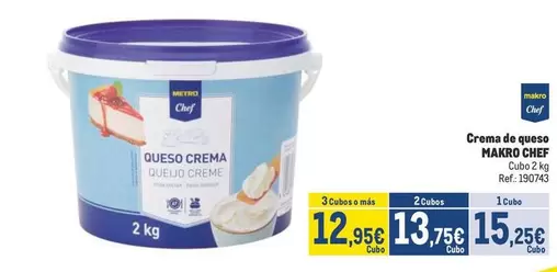 Oferta de Chef - Crema De Queso por 15,25€ en Makro
