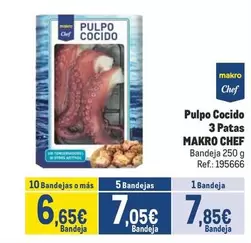Oferta de Makro - Pulpo Cocido 3 Patas por 7,85€ en Makro