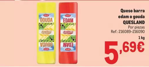 Oferta de Edam - Queso Barra  O Gouda por 5,69€ en Makro
