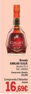 Oferta de Carlos - Brandy por 16,69€ en Makro