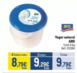 Oferta de Aro - Yogur Natural por 9,79€ en Makro