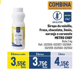Oferta de Chef - Sirope De Vainilla, Fresa, Chocolate, Limón, Naranja O Caramelo por 4,15€ en Makro