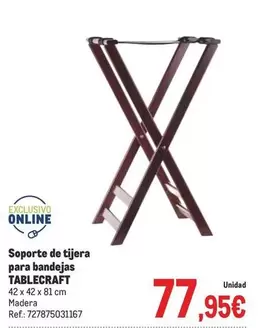 Oferta de Tablecraft - Soporte De Tijera Para Bandejas por 77,95€ en Makro