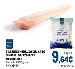 Oferta de Chef - Filete De Merluza Del Cabo Sin Piel por 9,64€ en Makro