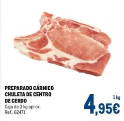 Oferta de Preparado Carnico Chuleta De Centro De Cerdo por 4,95€ en Makro