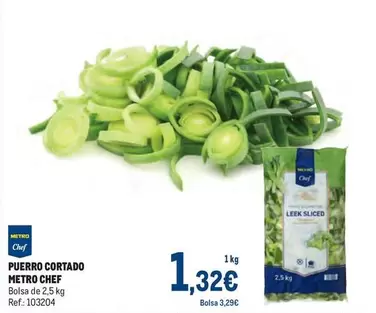 Oferta de Chef - Puerro Cortado por 1,32€ en Makro