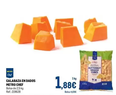 Oferta de Chef - Calabaza En Dados por 1,88€ en Makro