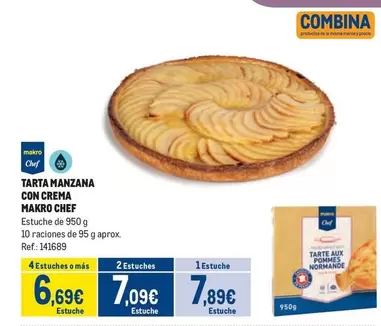 Oferta de Makro - Tarta Manzana Con Crema por 7,89€ en Makro