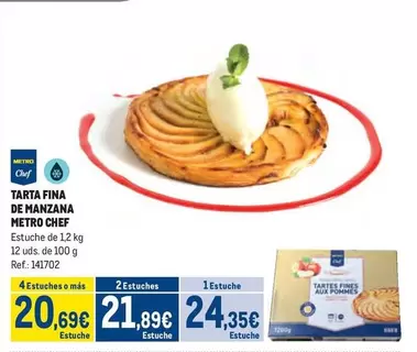 Oferta de Chef - Tarta Fina De Manzana por 24,35€ en Makro