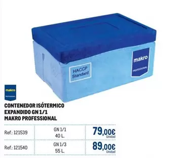 Oferta de Makro - Contendor Isotermico Expandido Gn 1/1 Professional por 79€ en Makro