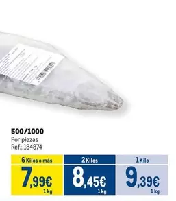 Oferta de 500/1000 por 9,39€ en Makro
