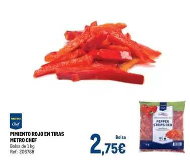 Oferta de Chef - Pimiento Rojo En Tiras por 2,75€ en Makro