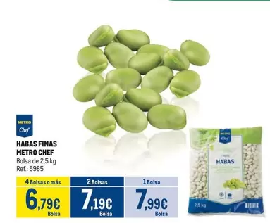 Oferta de Chef - Habas Finas por 7,99€ en Makro