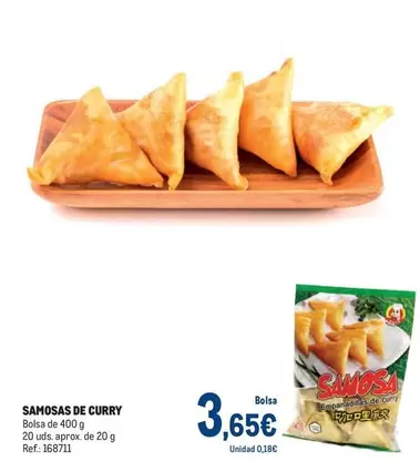 Oferta de Samosas De Curry por 3,65€ en Makro