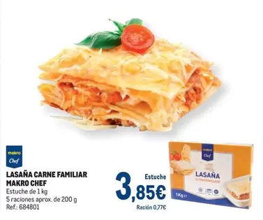Oferta de Makro - Chef Lasaña Carne Familiar por 3,85€ en Makro