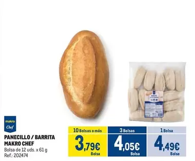 Oferta de Makro - Panecillo/ Barrita por 4,49€ en Makro