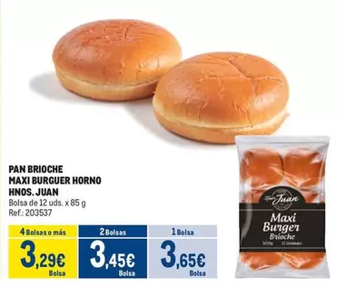 Oferta de Pan Brioche Maxi Burger Horno por 3,65€ en Makro