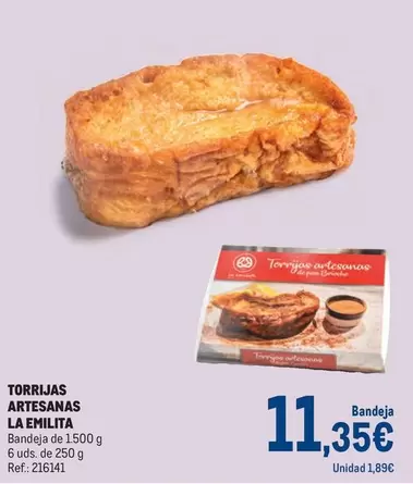Oferta de La Emilita - Torrjas Artesanas por 11,35€ en Makro