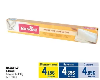 Oferta de Masa Filo por 4,89€ en Makro