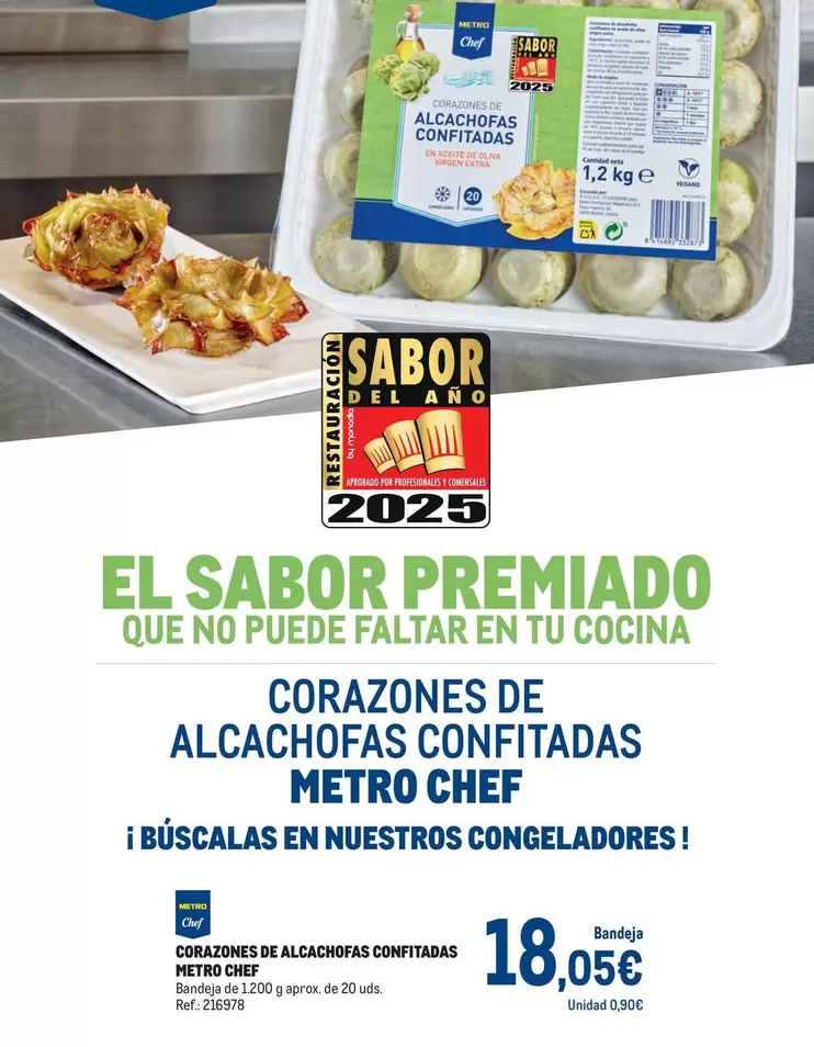 Oferta de Metro Chef - Corazones De Alcachofas Confitadas por 18,05€ en Makro