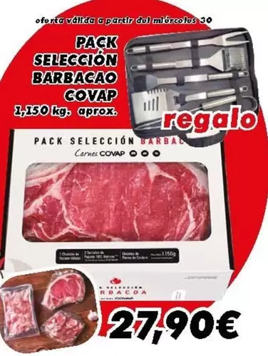 Oferta de Covap - Pack Seleccion Barbacao por 27,9€ en Supermercados Piedra