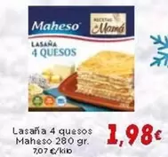 Oferta de Maheso - Lasana 4 Quesos por 1,98€ en Supermercados Piedra