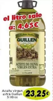 Oferta de Guillen - Aceite Virgen Extra por 23,25€ en Supermercados Piedra