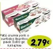 Oferta de Ibéritos - Paté Crema York O Surtidos por 2,79€ en Supermercados Piedra