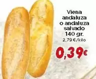 Oferta de Viena Andaluza O Andaluza Salvado 140 Gr por 0,39€ en Supermercados Piedra