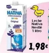 Oferta de Nestlé - Leche Nativa 1 Litro por 1,98€ en Supermercados Piedra
