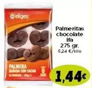 Oferta de Ifa Eliges - Palmeritas Chocolate por 1,44€ en Supermercados Piedra