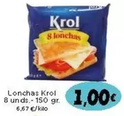 Oferta de Krol - Lonchas por 1€ en Supermercados Piedra