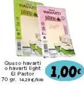 Oferta de El Pastor - Queso Havarti O Havarti Light por 1€ en Supermercados Piedra