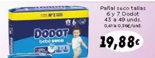 Oferta de Dodot - Pañal Seco Tallas por 19,88€ en Supermercados Piedra