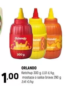 Oferta de Orlando - Ketchup Mostaza por 1€ en Coviran