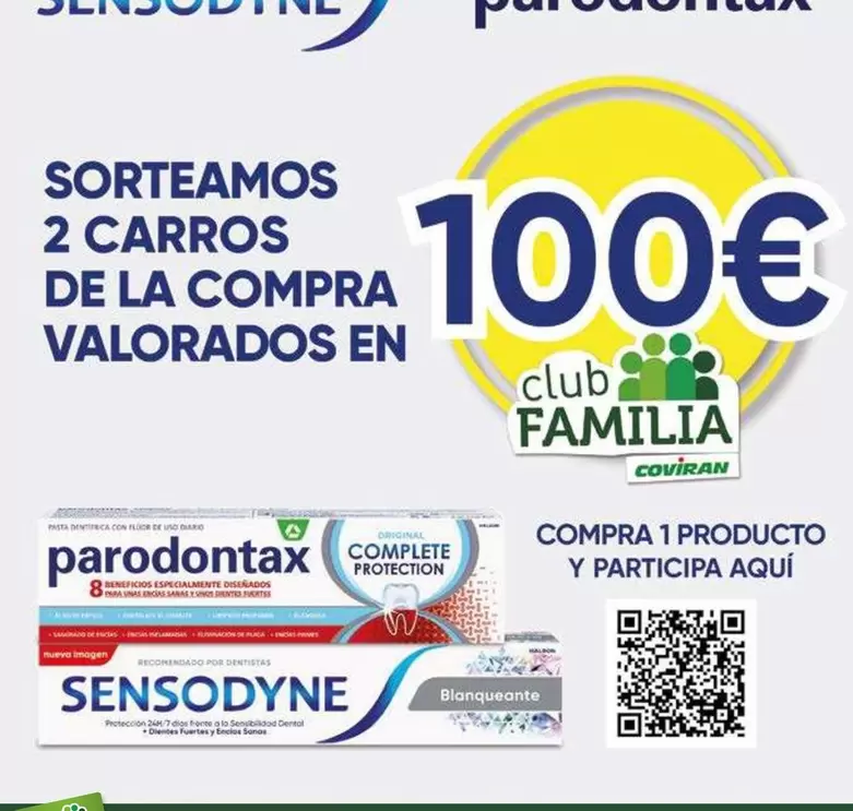 Oferta de Sensodyne - 2 Carros De La Compra Valorados En en Coviran